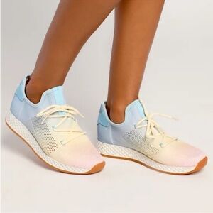 Ophelia Tie Dye Gradient Pink/Blue Sneakers - Urban Sport by J Slides